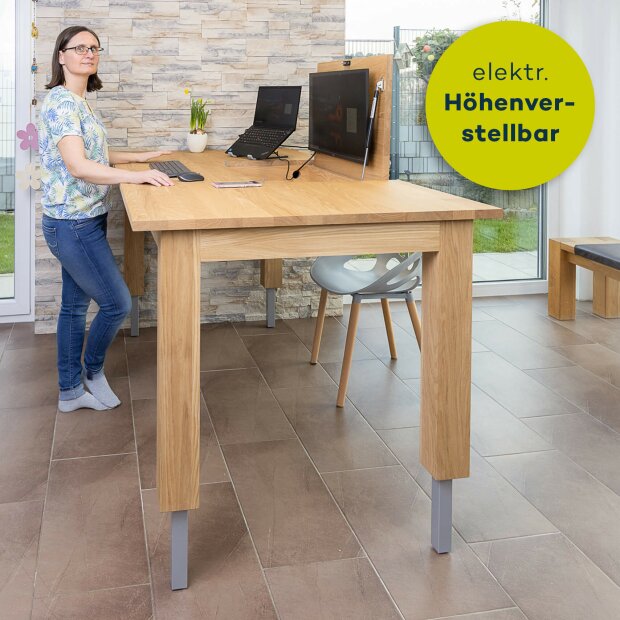 eat & work move HPL 185x100 mit Monitor, Lieferung Bordsteinkante